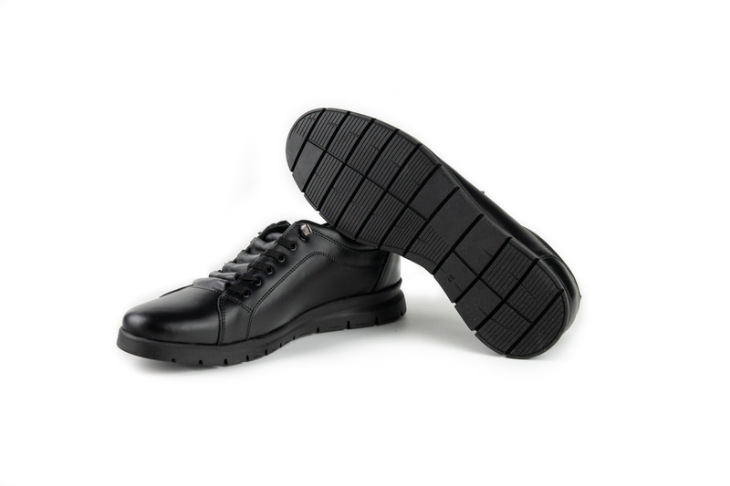 Pantofi Casual Barbati Negru din Piele naturala 1007