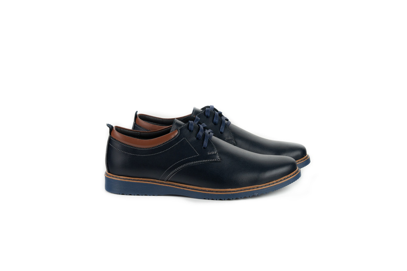 Pantofi Casual Barbati Bleumarin din Piele naturala 1014