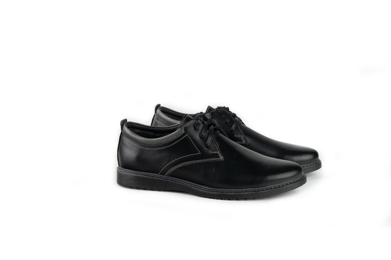 Pantofi Casual Barbati Negru din Piele naturala 1015